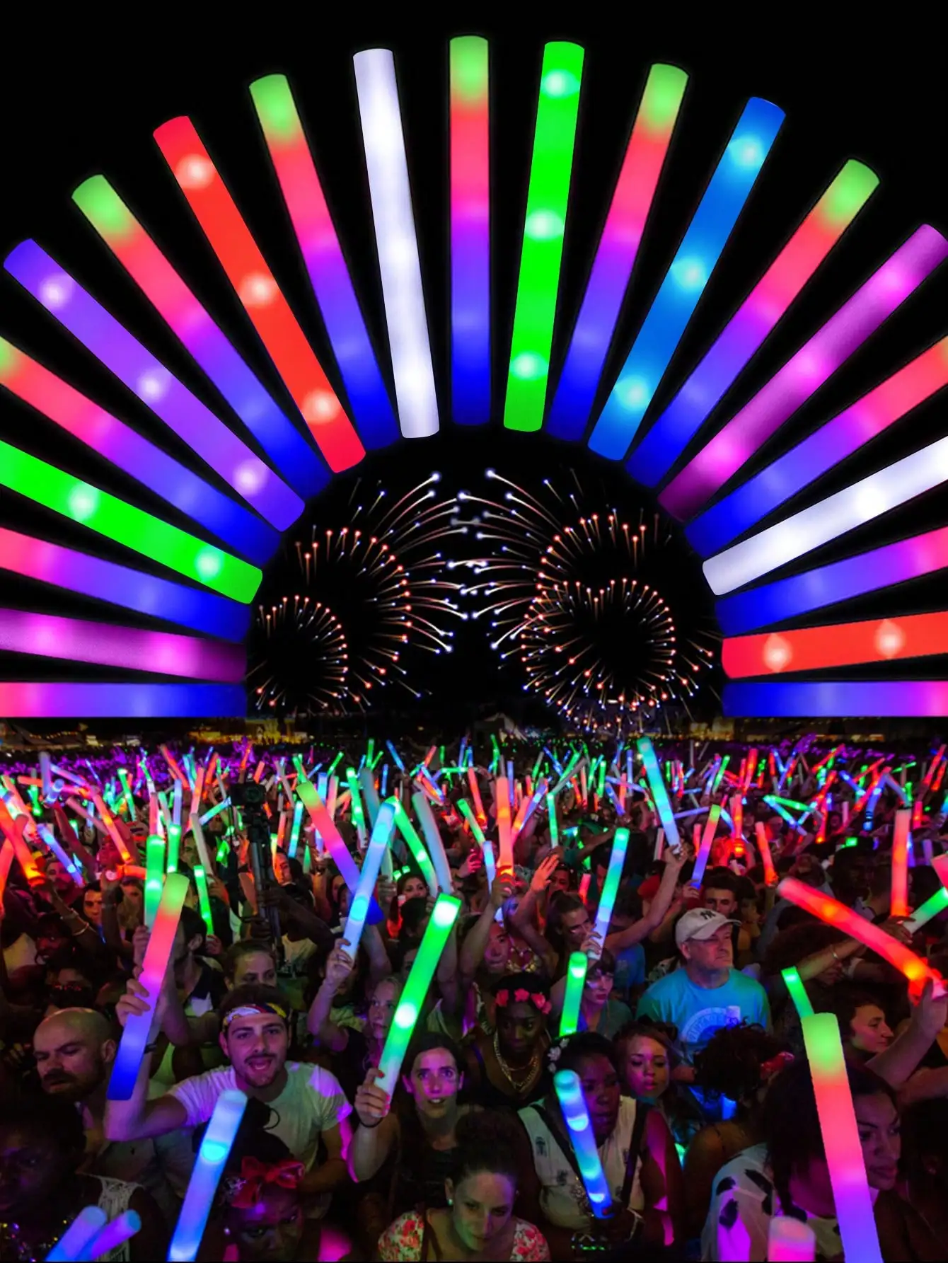 Flashing Led Foam Sticks Party - 20/30 piezas de barras luminosas LED