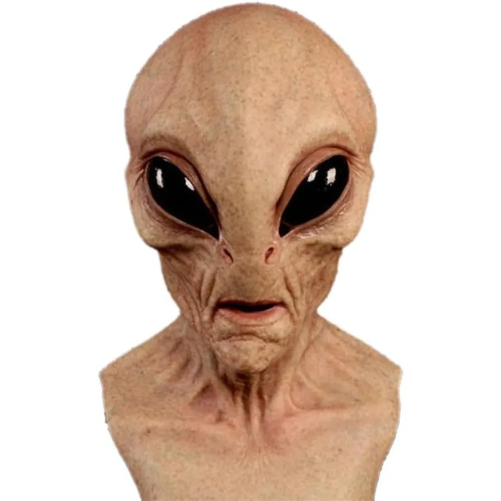 Latex Alien Mask Realistic - Máscara de dinosaurio alienígena para disfraz