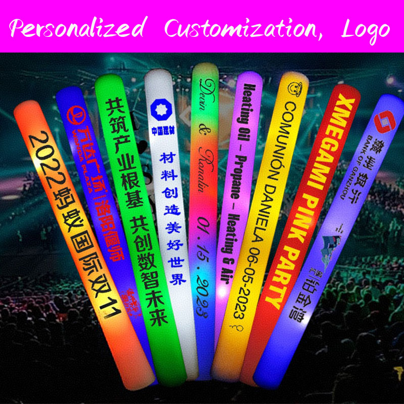 Flashing Led Foam Sticks Party - 30 barras luminosas de espuma LED