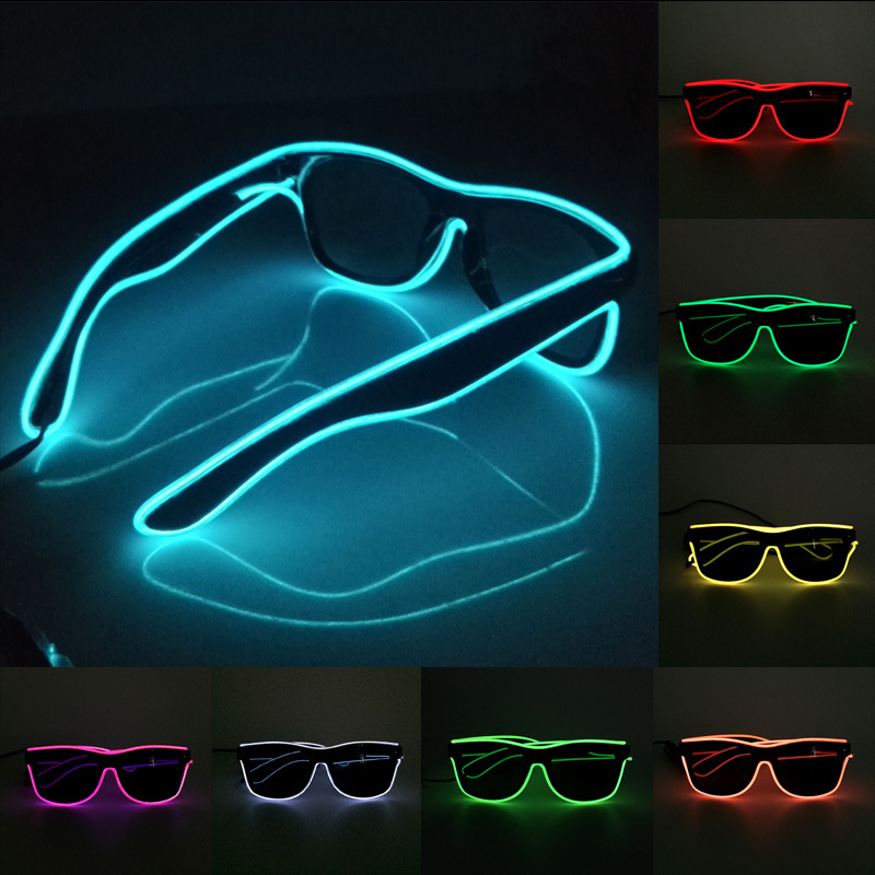 Glow In The Dark Party Glasses - Gafas de sol con luz Led