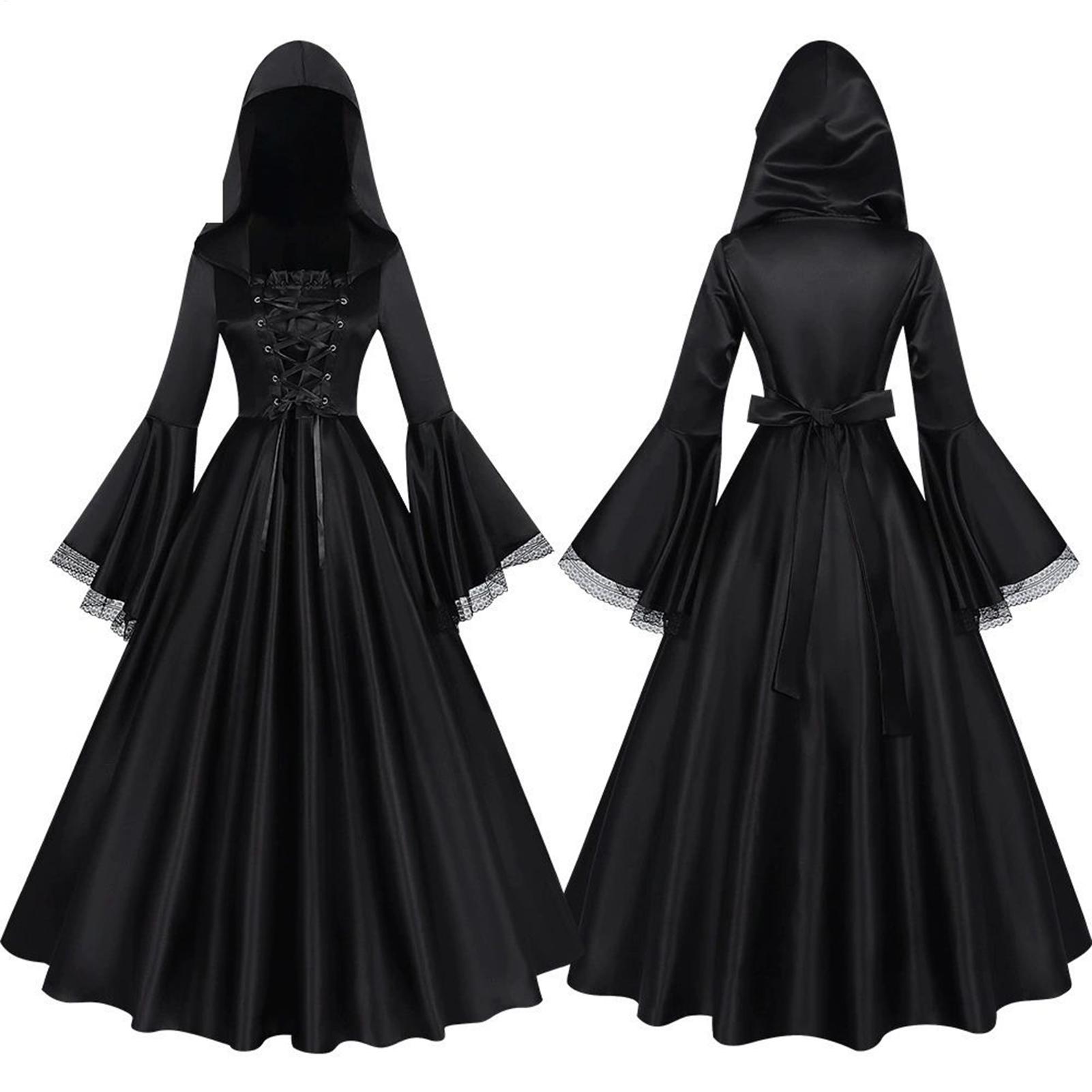 Disfraz de Bruja de Halloween, - Medieval Renaissance Dress Women reseña y precio
