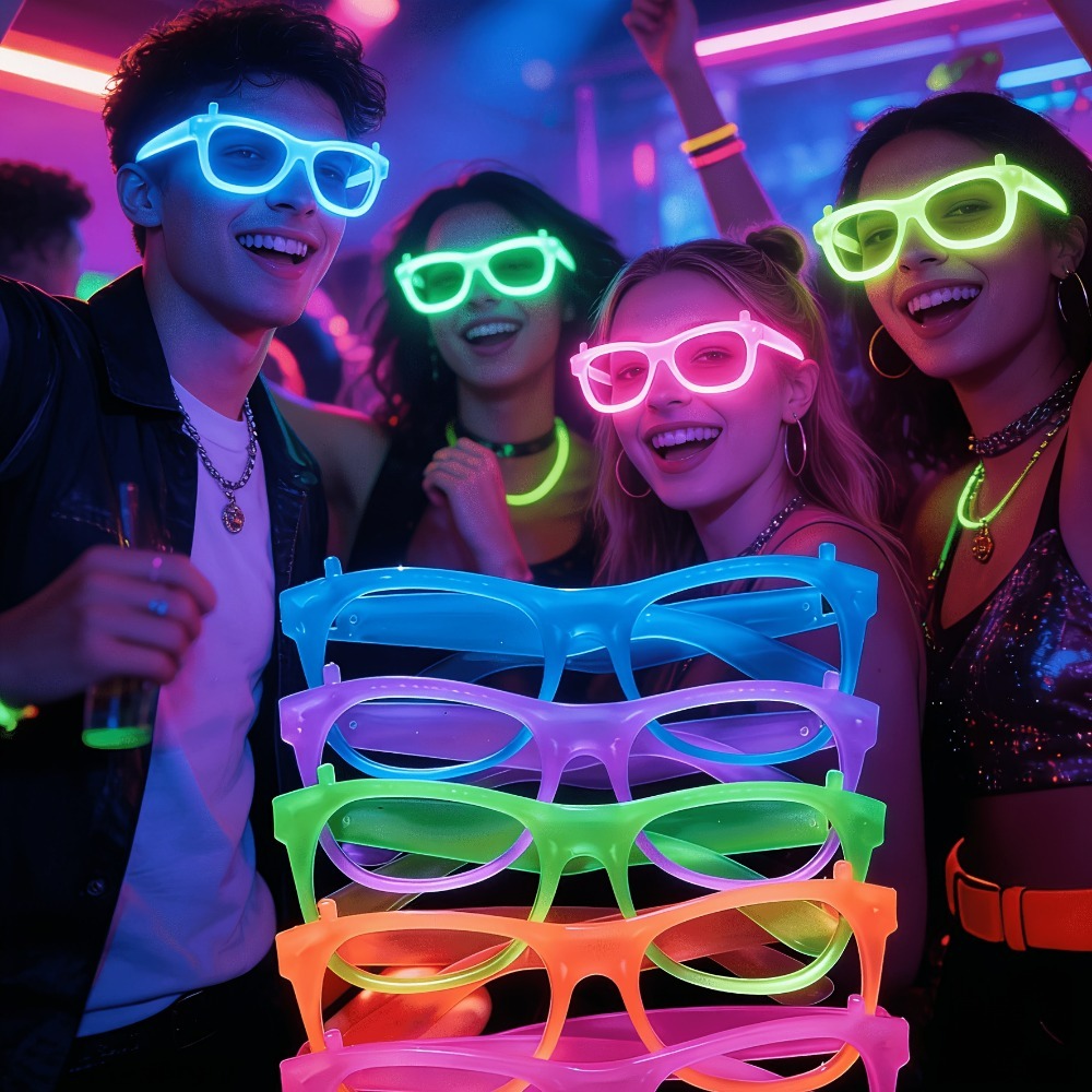 Gafas fluorescentes que brilla - Glow In The Dark Party Glasses reseña y precio